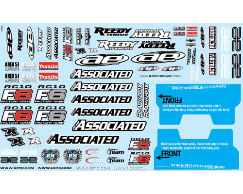 RC10F6 Decal Sheet photo