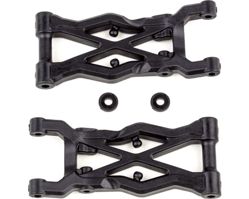 Rear Suspension Arm Hard 75mm Black: RC10B6.2 photo