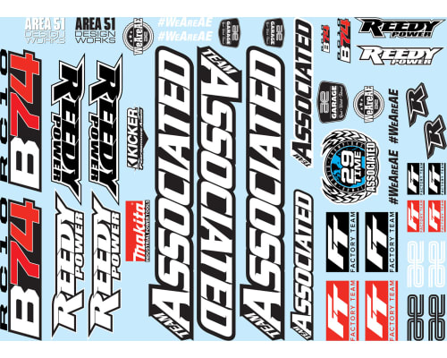 RC10B74 Decal Sheet photo