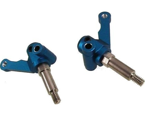 Associated T4 Blue Aluminum Steering Knuckles W/Titanium Axle photo