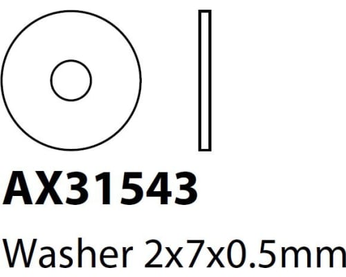 AX31543 Washer 2x7x.5mm 10 photo