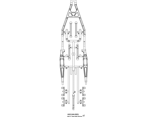 Yeti Jr. Rear Axle Link Set Red photo