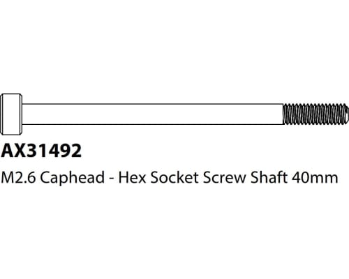 M2.6x40mm SHCS Socket Head Cap Screws (6) photo