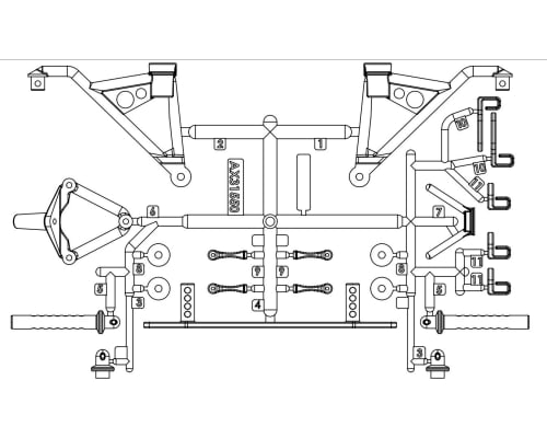 discontinued AX31550 Rear Body Post Set SCX10 II photo