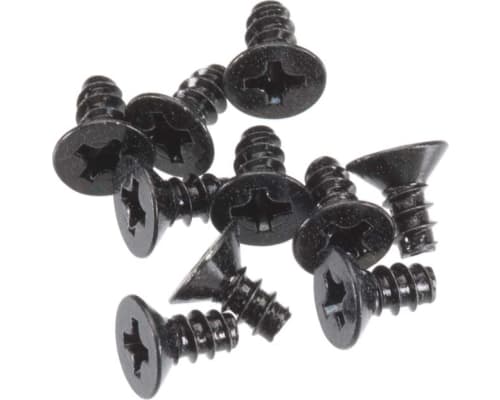 discontinued M3x6mm Tapping Flat Head (Black) (10pcs) photo