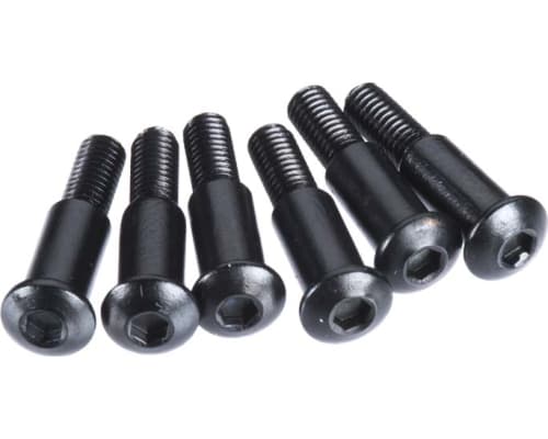 M3x4x15mm Hex Socket Button Head Shoulder Screw - Black (6pcs) photo