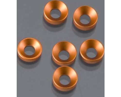 Axial Cone Washer 3x6.9x2mm Orange (6) photo