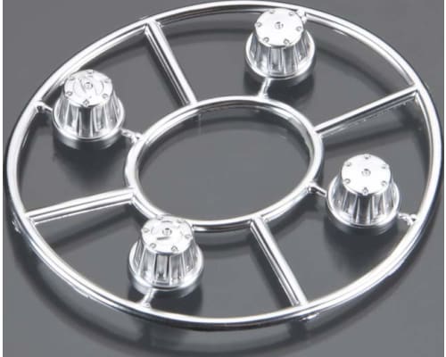 Axial Hub Cover Set - Satin Chrome (4 pieces) photo