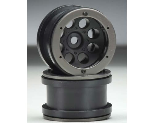 discontinued 2.2 8-Hole Beadlock Wheels Black (2) photo