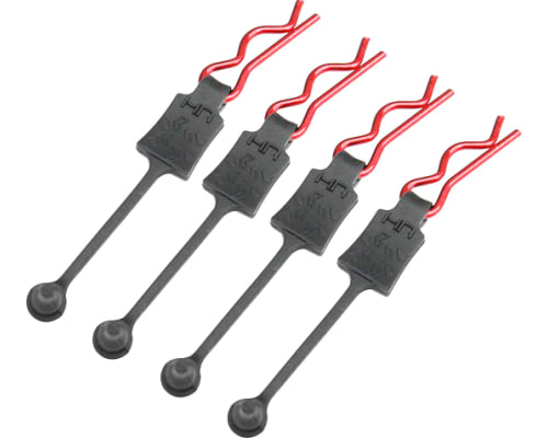 Red Body Clips 26mm long 1.5mm wire (4) photo