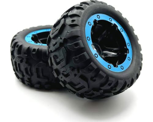 Slyder Mt Wheels/Tires Assembled Black/Blue photo