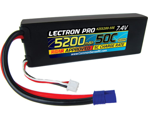 Lectron Pro 7.4v 5200mah 50c LiPo Battery with Ec3 photo