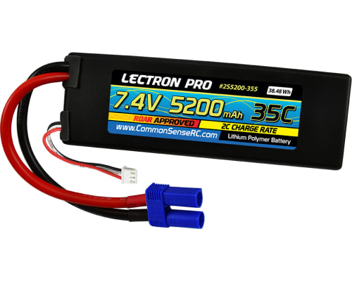 Lectron Pro 7.4V 5200mAh 35C LiPo Battery with EC5 Connector photo