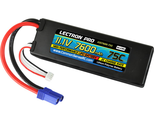 11.1V 7600mAh 75C Hard Case LiPo Battery with EC5 Connector photo