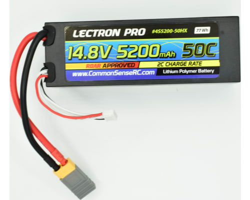 Lectron Pro 14.8v 5200mah 50c LiPo Battery Hard Case with Xt60 photo