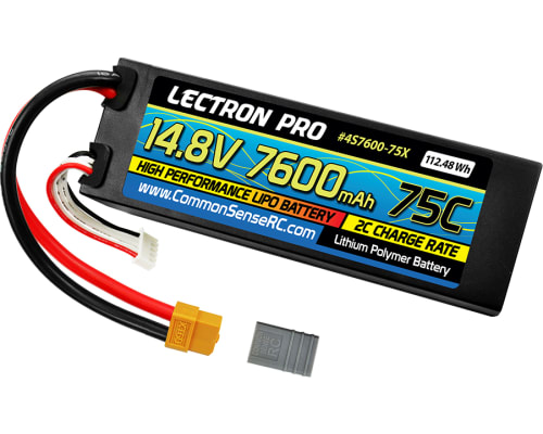 Common Sense Lectron Pro 14.8v 7600mah 75c Hard Case LiPo Batter photo