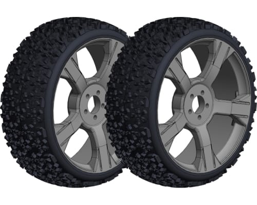 Off-Road 1/8 Buggy Tires - Ninja - Low Profile - Glued On Black photo