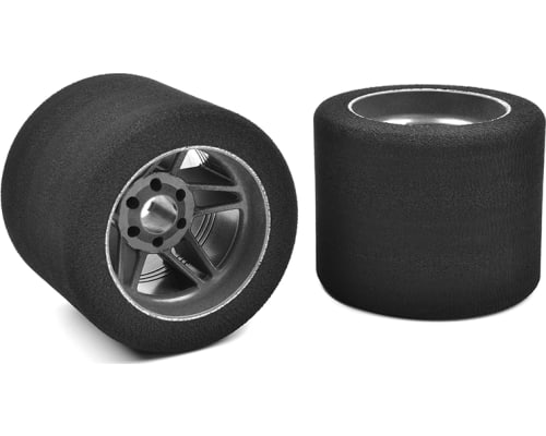 Attack Foam Tires 1/8 Circuit 37 Shore Rear 76mm Carbon Rims photo