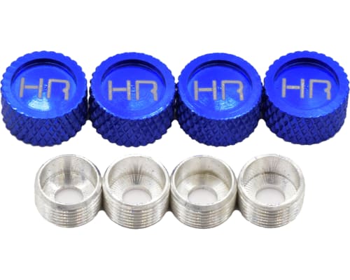 Blue Aluminum M3 Screw Head Caps and Washers (4) photo