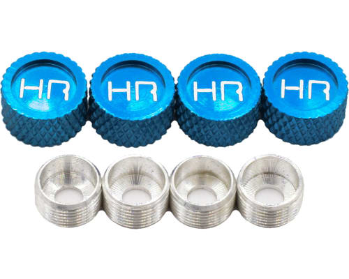 discontinued Blue Aluminum M4 Screw Head Caps and Washers (4) photo