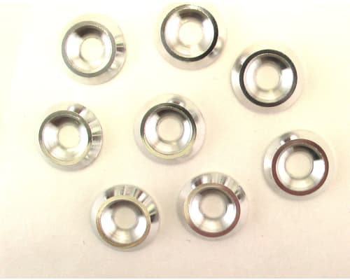 Silver Aluminum 4mm Countersunk Washer (8) photo