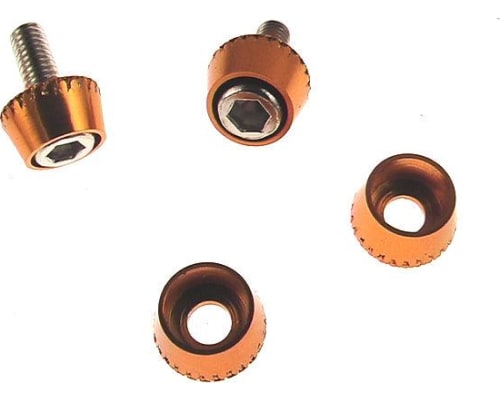 Gold Aluminum M3 Conical Washers (4) photo