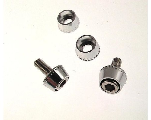 discontinued Silver Aluminum 3mm Conical Washers (4) photo