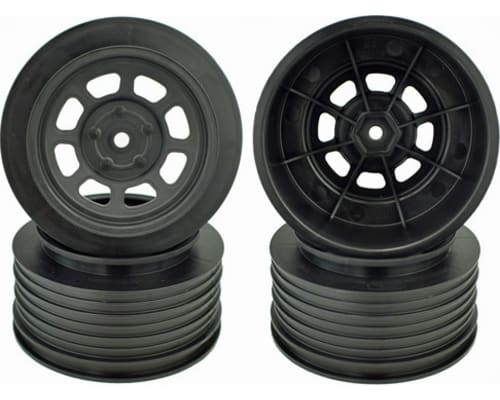 4 pieces Speedway SC Wheels for SC10 / SC5M +3mm Black photo
