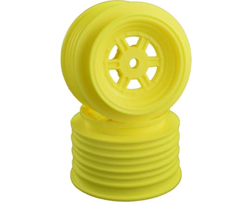 Gambler Rear Wheels for Late Model/Street Stk/12mm Hex/ Yellow photo