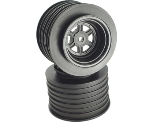 Gambler Rear Sprint Wheels with 12mm Hex / Ae -Tlr / Black (4) photo