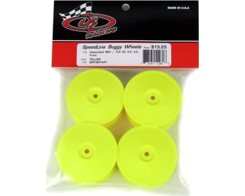 Speedline Buggy Wheels for B64/B64d/Tlr 22 3/4 Front Yellow 4 Pi photo