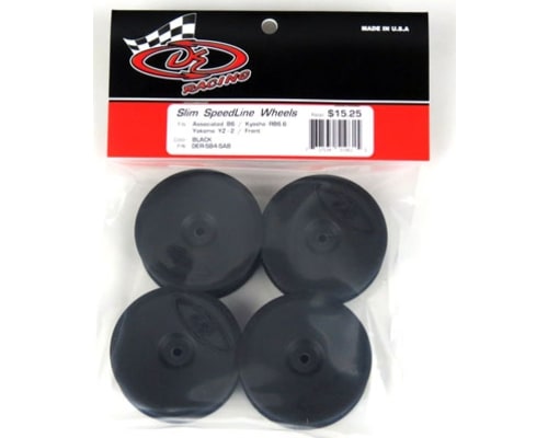 Slim Speedline Buggy Wheels for B6/B6D/RB6 Front Black 4 pieces photo