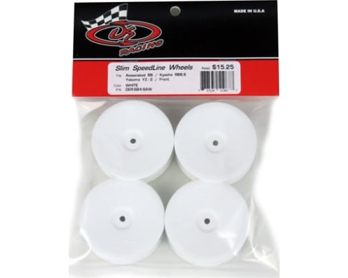 Slim Speedline Buggy Wheels for B6/B6D/RB6 Front White 4 pieces photo