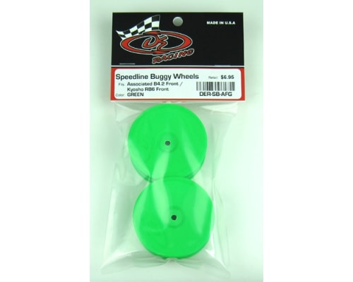 Speedline Wheels for Assocated B6 / Kyosho RB6 / Front / GREEN photo