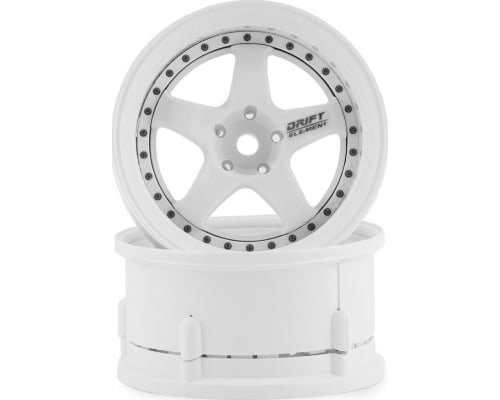 Drift Element 5 Spoke Drift Wheels (Triple White w/Black Rivets) photo