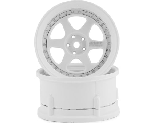 Drift Element 6 Spoke Drift Wheels (Triple White w/Silver Rivets photo