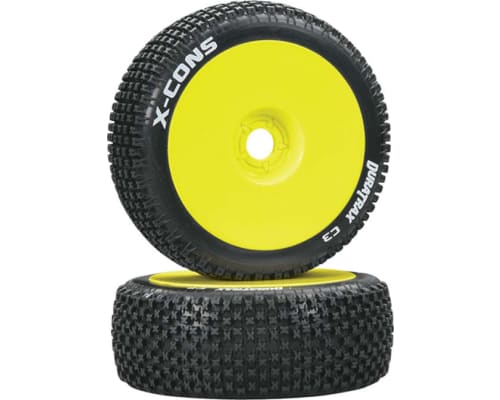 discontinued 1/8 X-Cons Buggy Tires C3 Mounted Yellow (2) photo