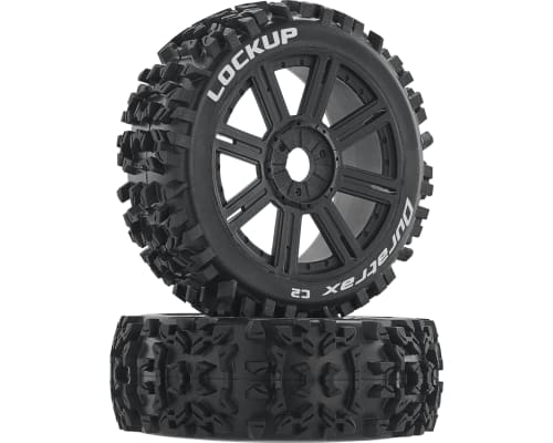 Lockup 1/8 Buggy Tire C2 Mounted Spoke Black (2) photo