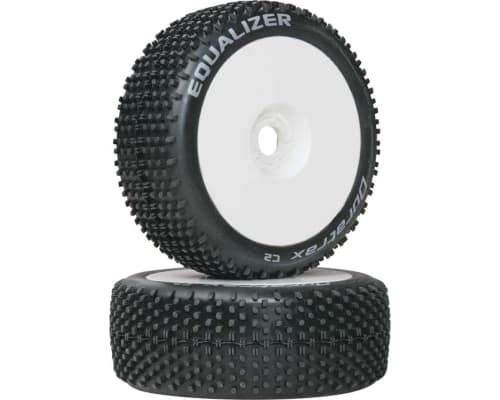 1/8 Equalizer Buggy Tire C2 Mounted White 2 photo