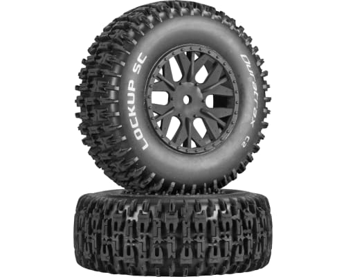 Lockup SC Tires C2 Mounted SC10 4x4 12mm hex drive - pair photo