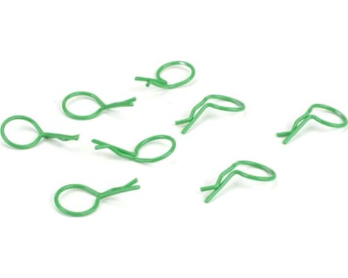 Green bent Body Clips 27.2mm long 1.4mm wire (8) photo