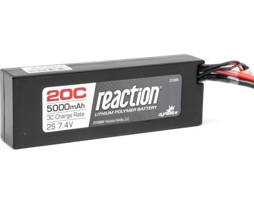 Reaction 7.4V 5000mAh 2S 20C LiPo Hard Case: EC3 photo