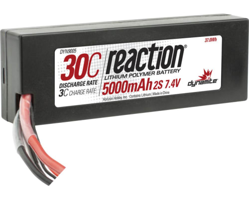 Reaction 7.4V 5000mAh 2S 30C LiPo Hard Case: EC3 photo