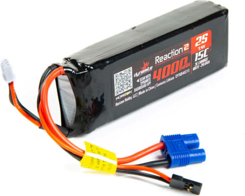 7.4V4000mAh2S15C Reaction2.0 LiPo Receiver batt: EC3 photo