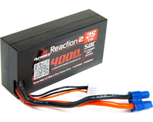 discontinued Reaction2 7.4V 4000mAh 2S 50C LiPo Case: 96mm EC3 photo