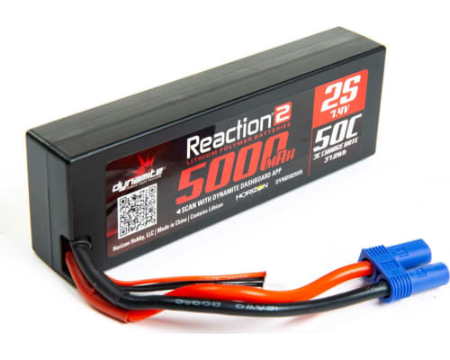 discontinued Reaction2 7.4V 5000mAh 2S 50C LiPo Hardcase: EC5 photo