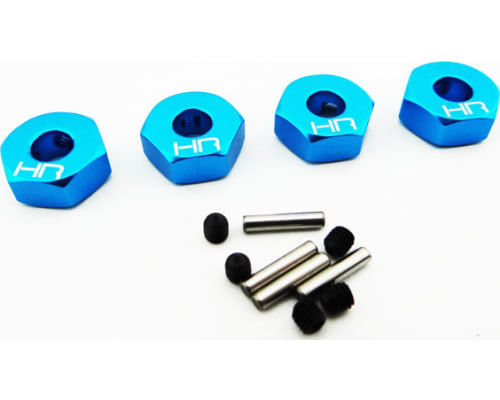 Blue Aluminum Hex Drive Hubs for ECX (4wd) photo