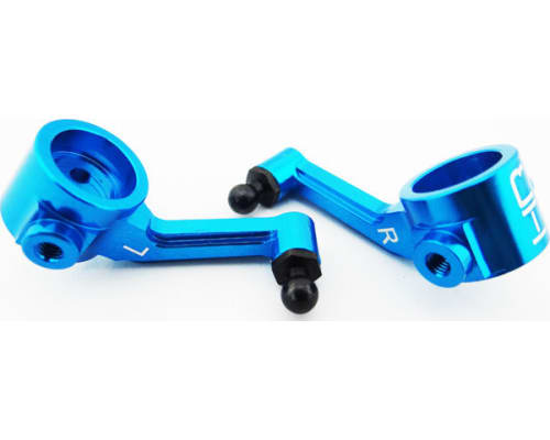 Aluminum Steering Blocks (blue) - ECX 2WD photo