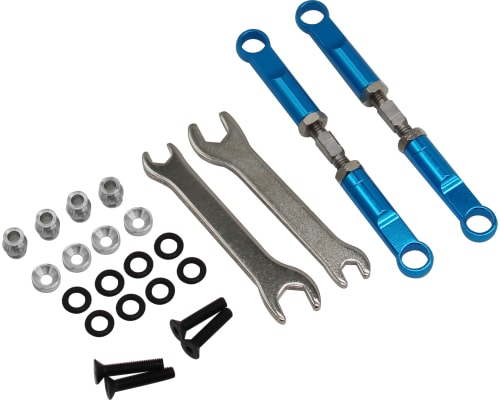 Aluminum 72mm Front Turnbuckles (Blue) - ECX 2wd photo