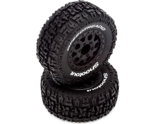 FR/R Tire Premounted Black Wheel 2 :1:10 2wd/4wd Torment photo